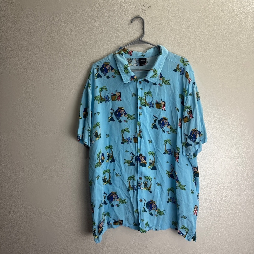 Disney Lilo And Stitch Button Up Shirt Size 2X Vintage